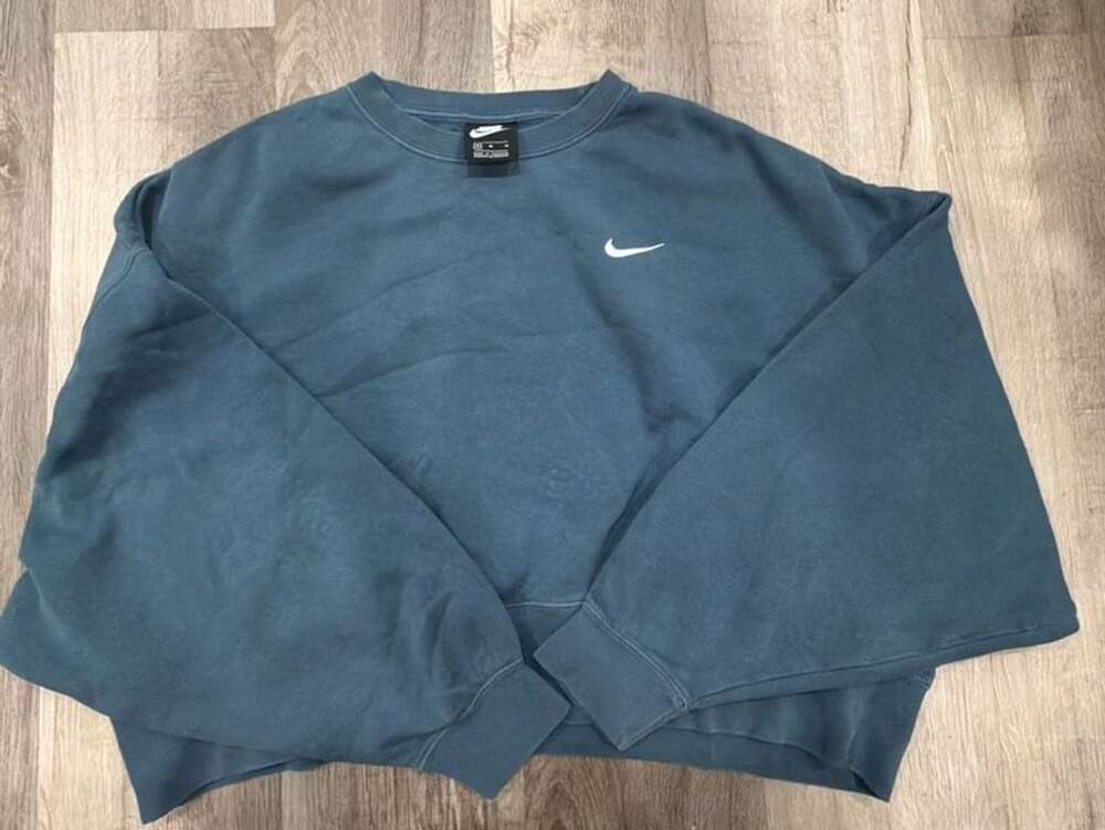 Nike Center Swoosh Crewneck Sweatshirt Size M Blue